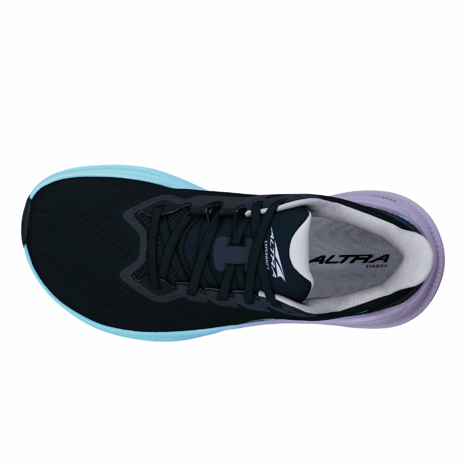 Altra Women's Experience Flow 2 Running Shoes in Black/Light Blue AW25 Altra trail-ready athletic footwear