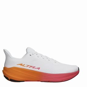 Altra Women's Experience Flow 2 Running Shoes in White/Orange AW25 Altra cushioned road running sneakers