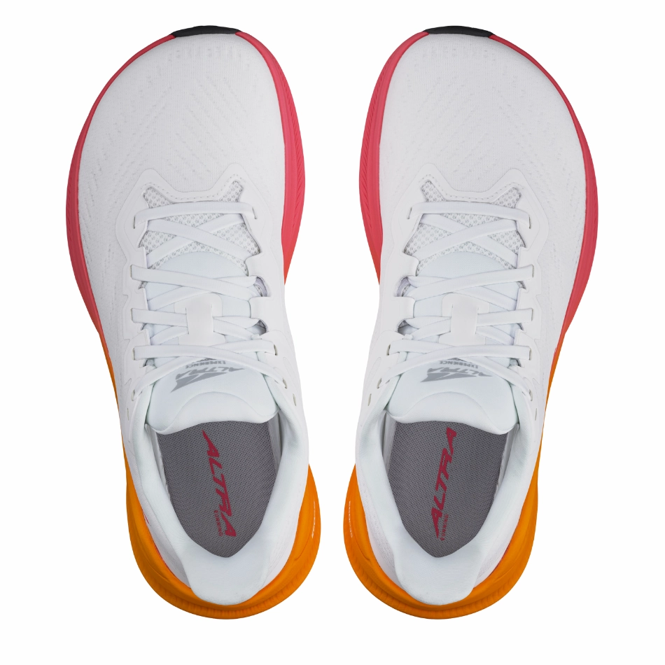 Altra Women's Experience Flow 2 Running Shoes in White/Orange AW25 Altra trail-ready athletic footwear