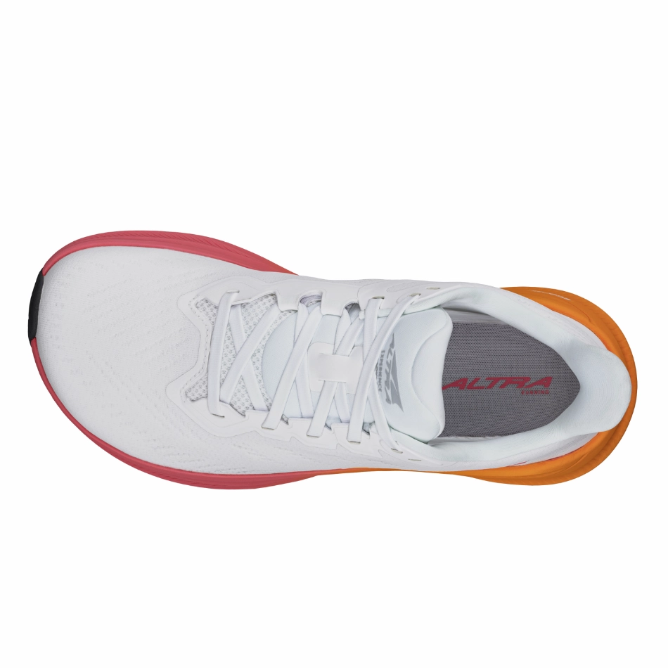 Altra Women's Experience Flow 2 Running Shoes in White/Orange AW25 Altra trail-ready athletic footwear
