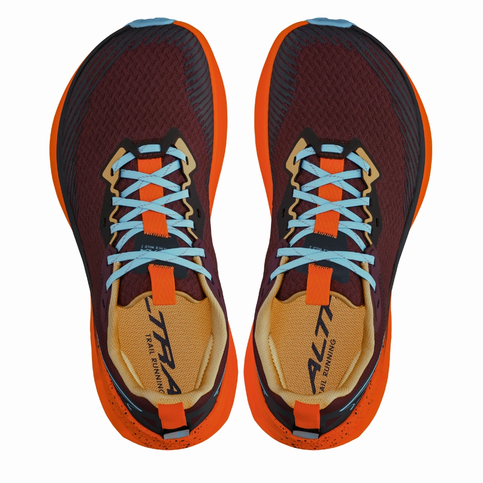 Altra Women's Experience Wild 2 Trail Running Shoes in Maroon AW25 Altra trail-ready athletic footwear