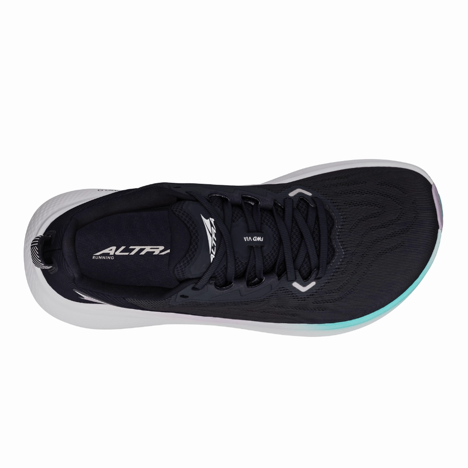 Altra Women's FWD Via Running Shoes in Black/Purple AW25 Altra trail-ready athletic footwear