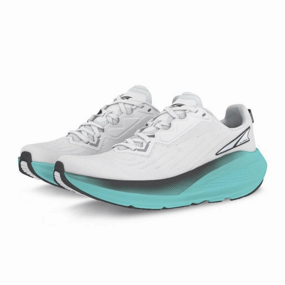 Altra Women's FWD Via Running Shoes in White/Green SS25 Altra trail-ready athletic footwear
