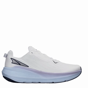 Altra Women's FWD Via Running Shoes in White Light Blue AW25 Altra cushioned road running sneakers