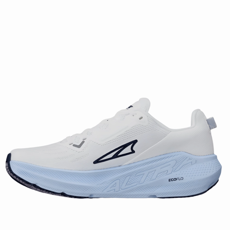 Altra Women's FWD Via Running Shoes in White Light Blue AW25 Altra trail-ready athletic footwear