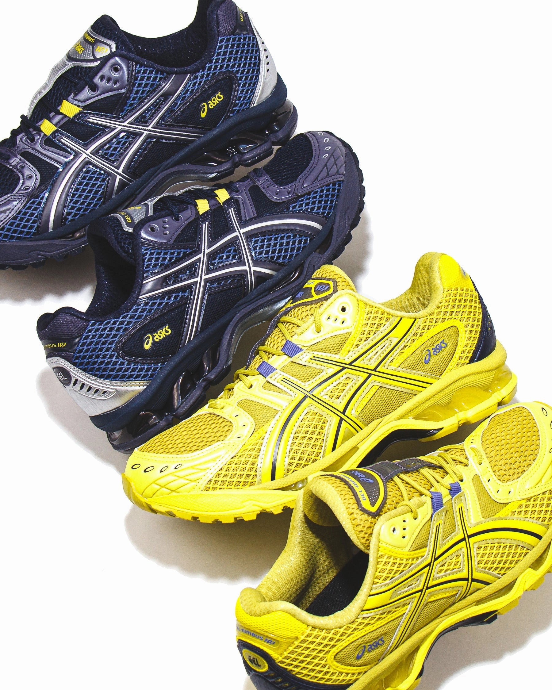 Asics Men Gel-Nimbus 10.1 Kelp Lemon Spark 1203A599-300 Asics shoe style pictures
