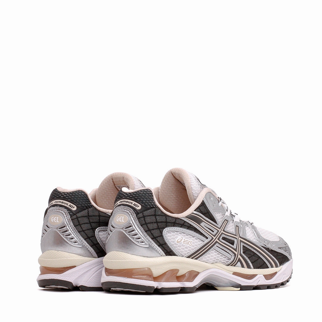 Asics Men Gel-Nimbus 10.1 White Obsidian Grey 1203A543-104 Asics shoe style pictures