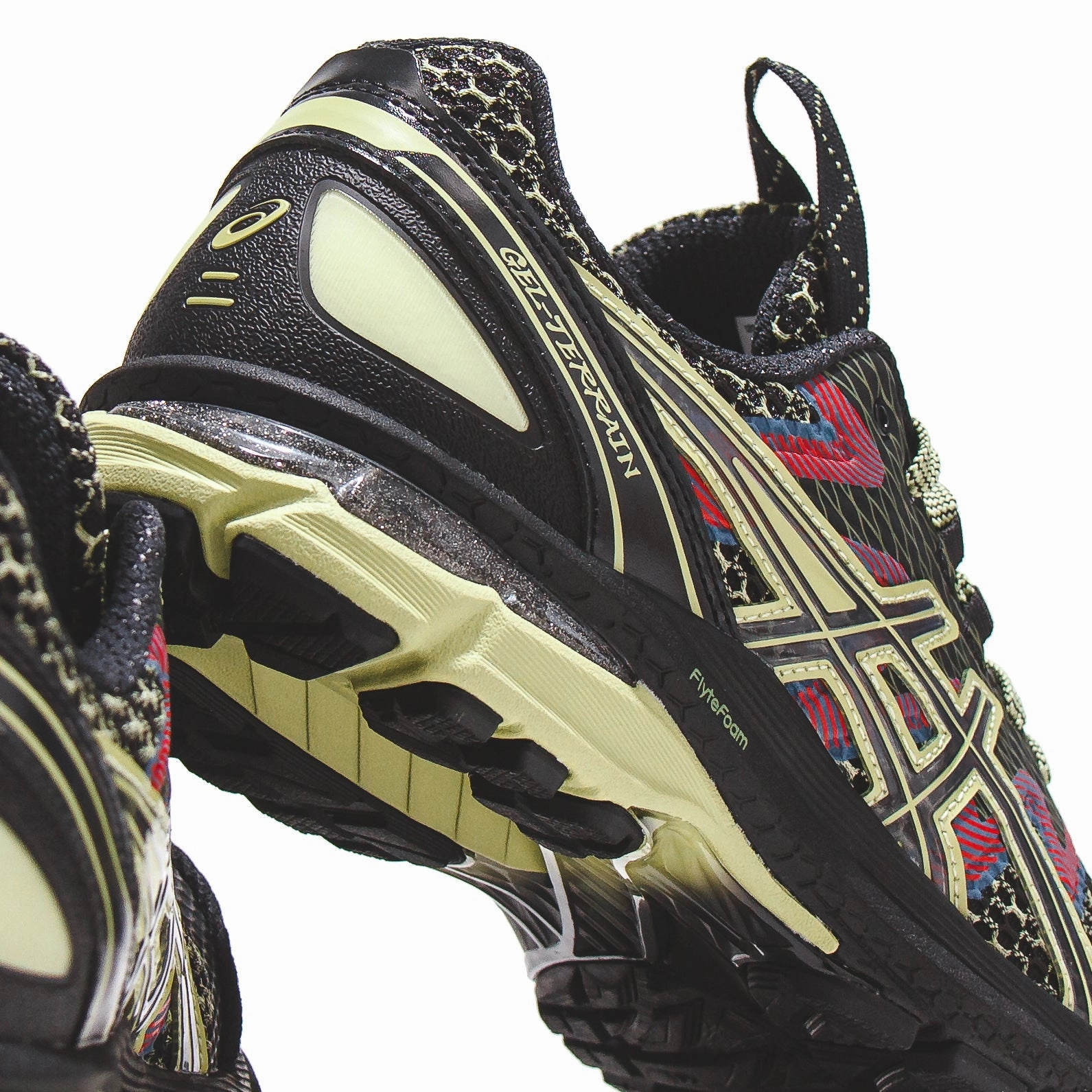 Asics Men US4-S Gel-Terrain Black Neon Lime 1203A394-001 Asics shoe style pictures
