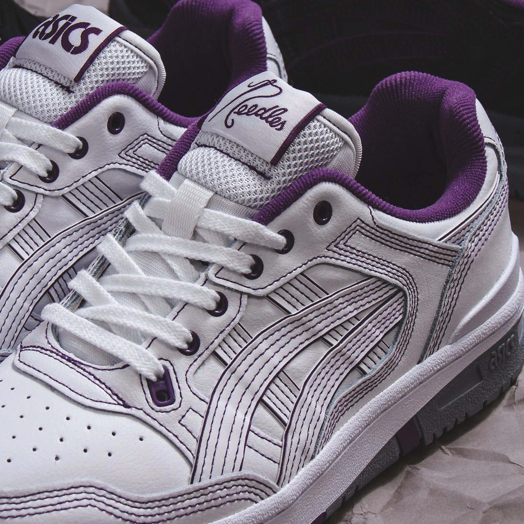 Asics Men x NEEDLES EX89 White 1201A942-100 Asics shoe style pictures