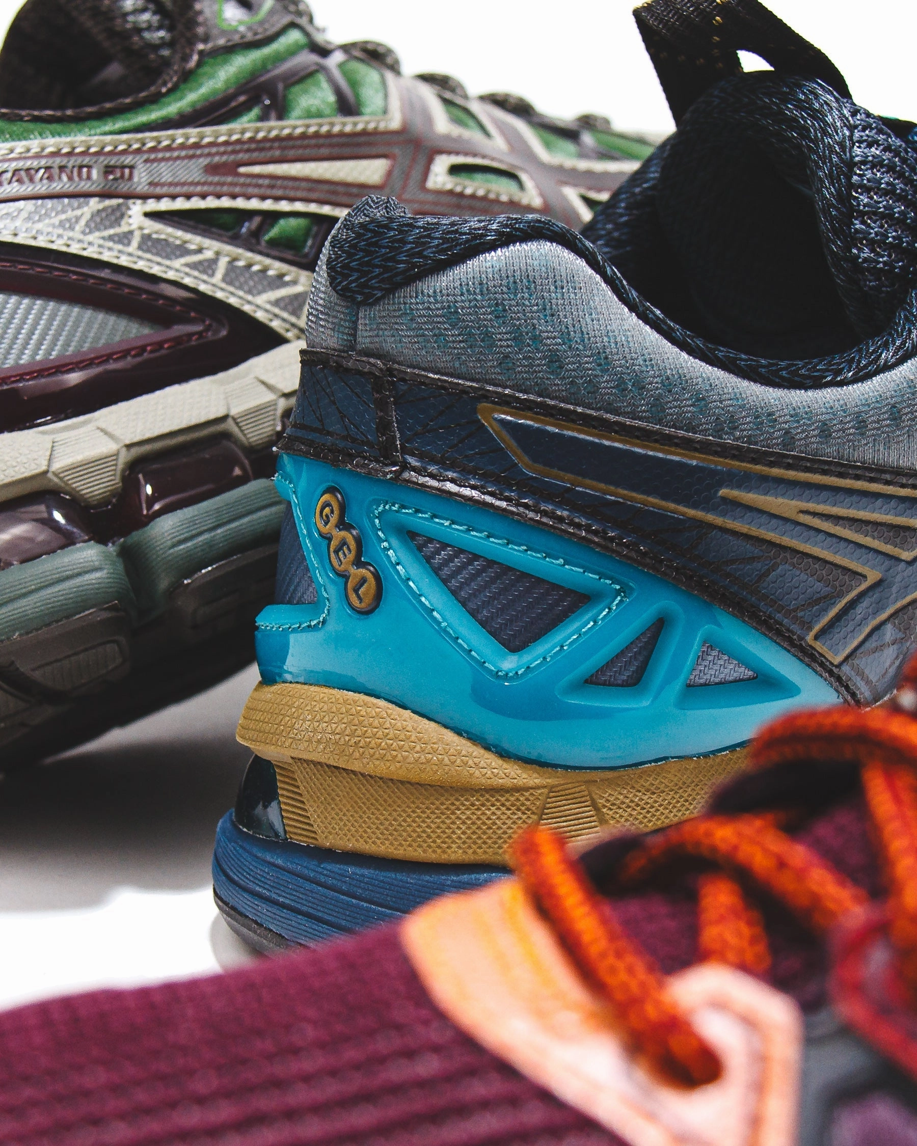 Asics Unisex UB10-S Gel-Kayano 20 Vintage Indigo Sea Glass 1203A664-400 Asics shoe style pictures