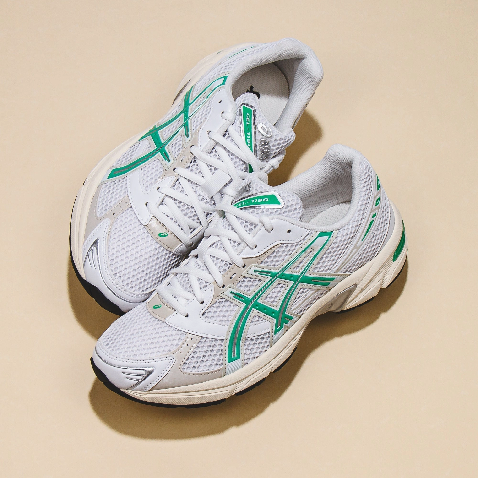 Asics Women Gel-1130 White Green 1202A164-114 Asics shoe style pictures