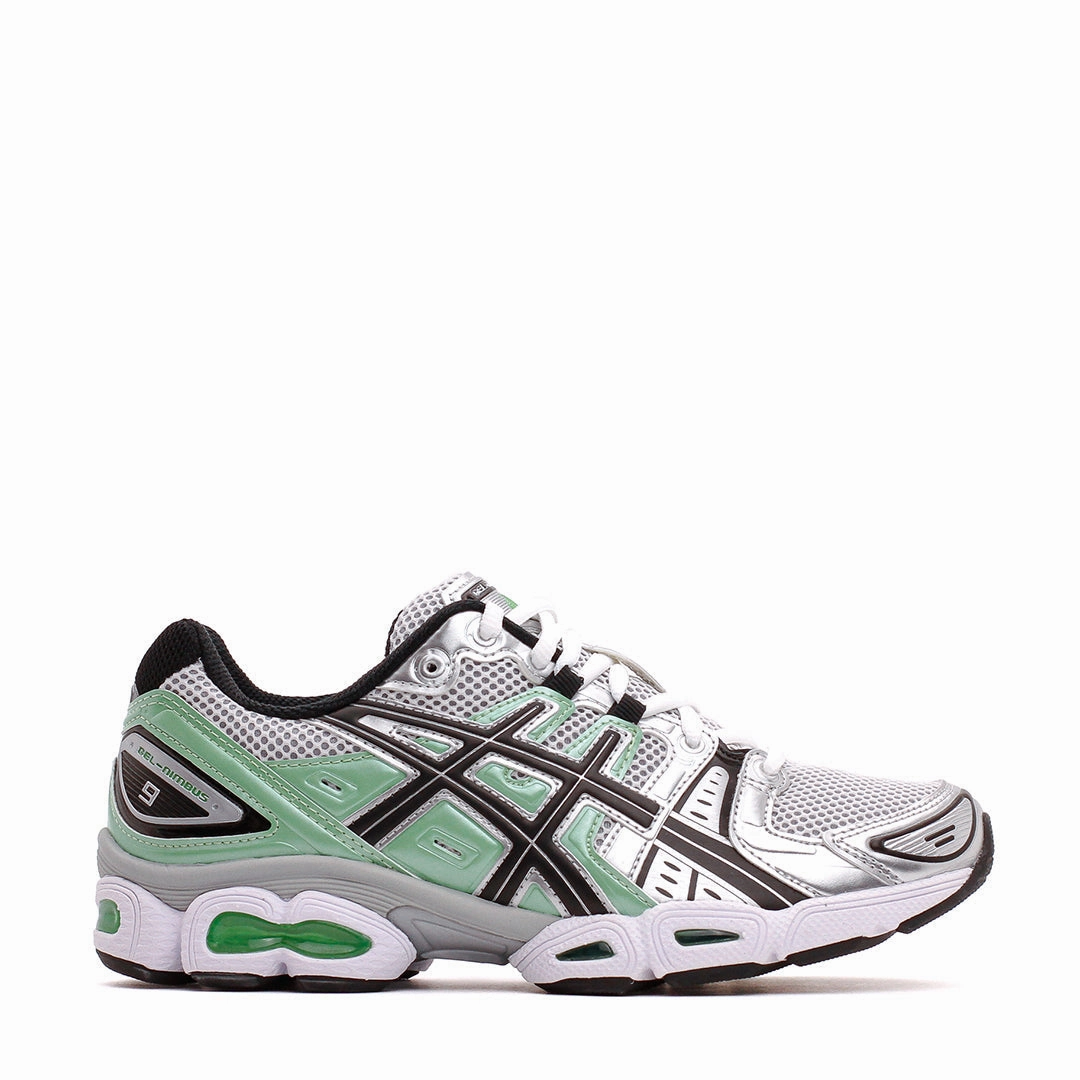 Asics Women Gel-Nimbus 9 White Bamboo Green 1202A278-109 Asics comfort footwear