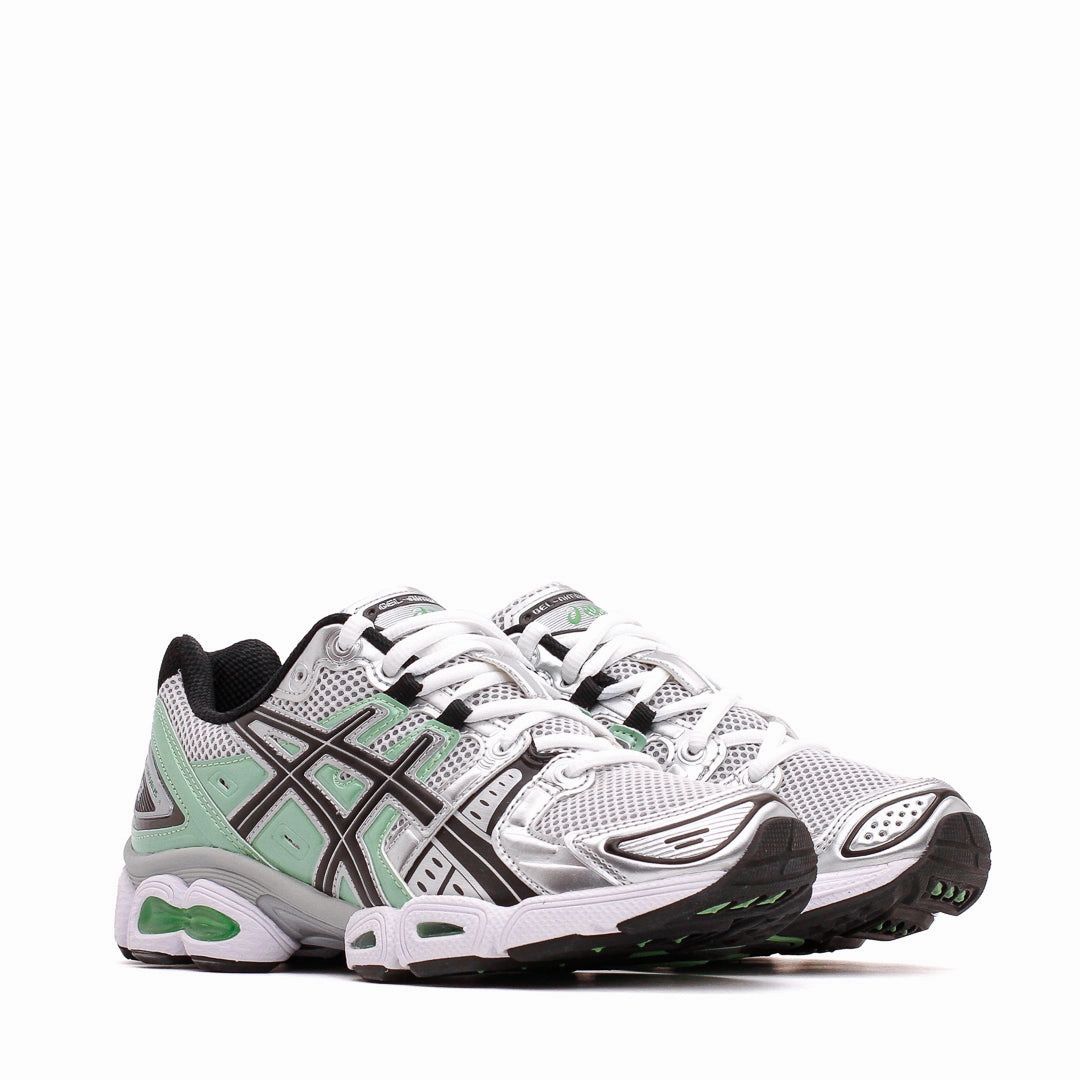 Asics Women Gel-Nimbus 9 White Bamboo Green 1202A278-109 Asics shoe style pictures