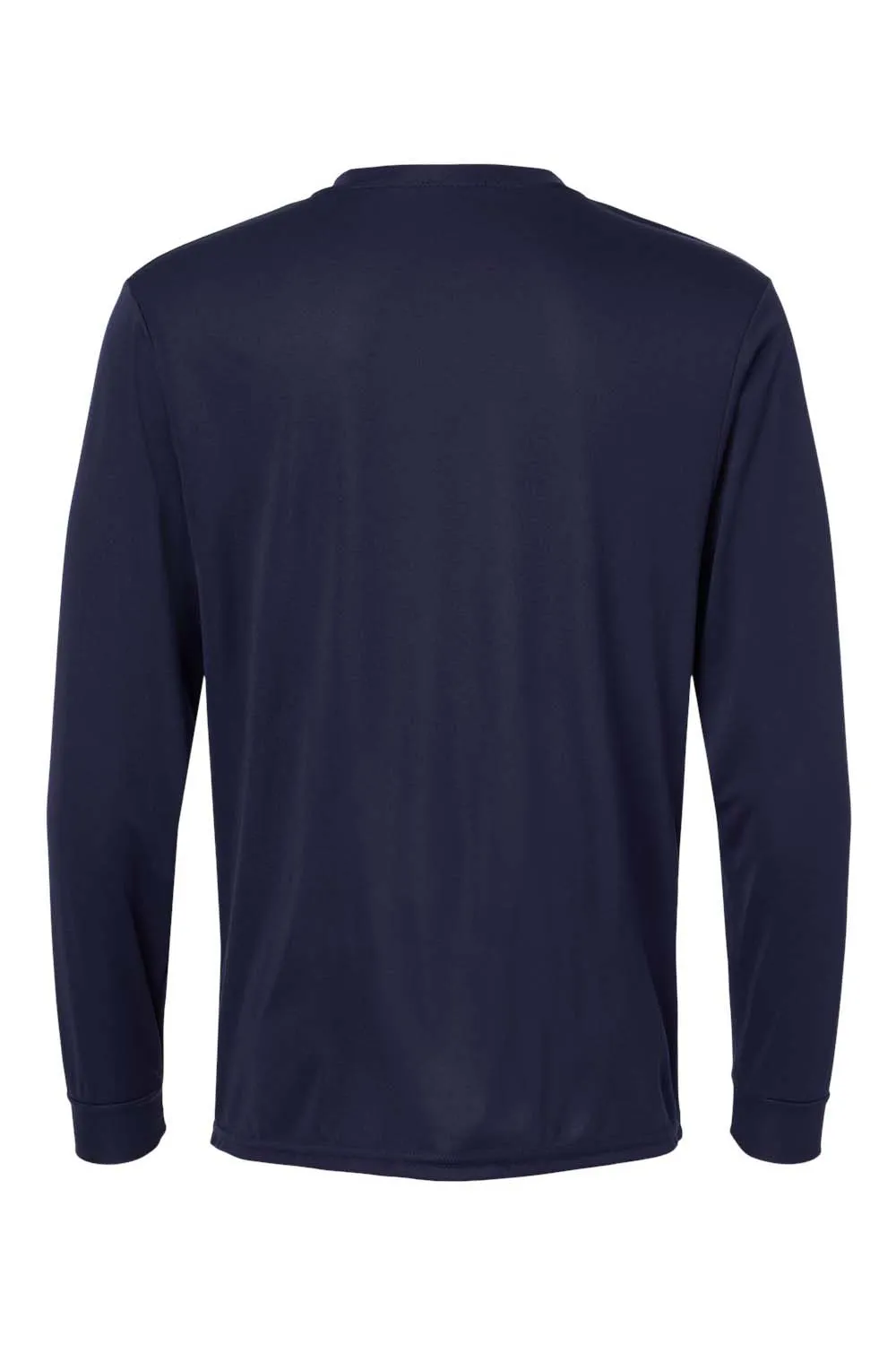 Augusta Sportswear Mens Moisture Wicking Long Sleeve Crewneck T-Shirt - Navy Blue