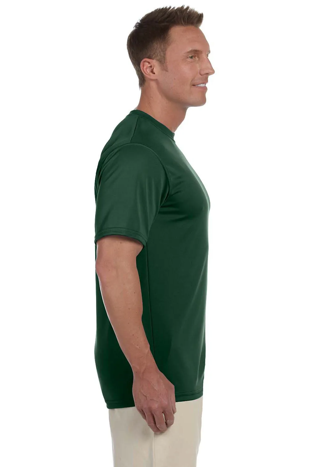 Augusta Sportswear Mens Moisture Wicking Short Sleeve Crewneck T-Shirt - Dark Green