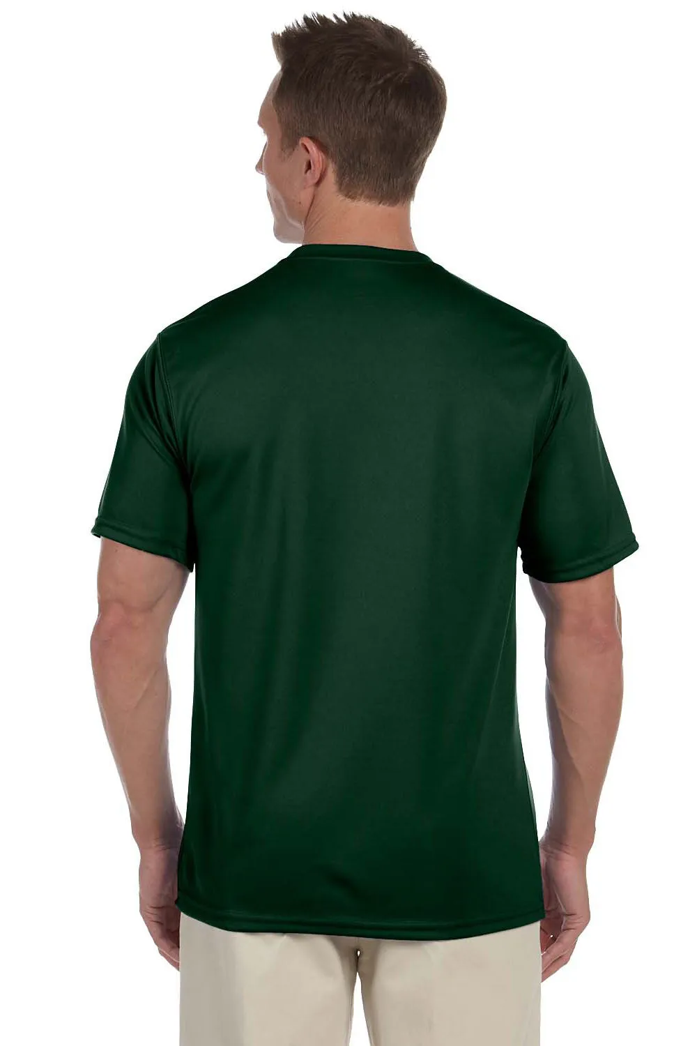 Augusta Sportswear Mens Moisture Wicking Short Sleeve Crewneck T-Shirt - Dark Green