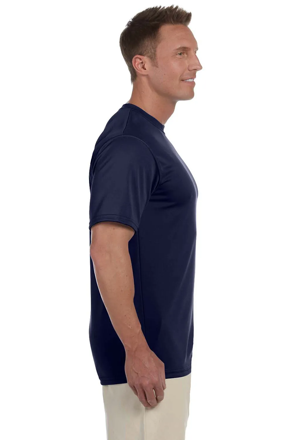 Augusta Sportswear Mens Moisture Wicking Short Sleeve Crewneck T-Shirt - Navy Blue