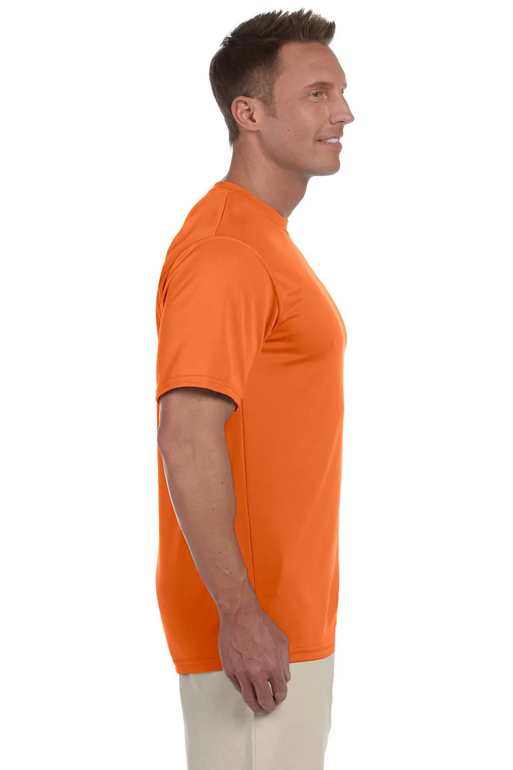 Augusta Sportswear Mens Moisture Wicking Short Sleeve Crewneck T-Shirt - Orange