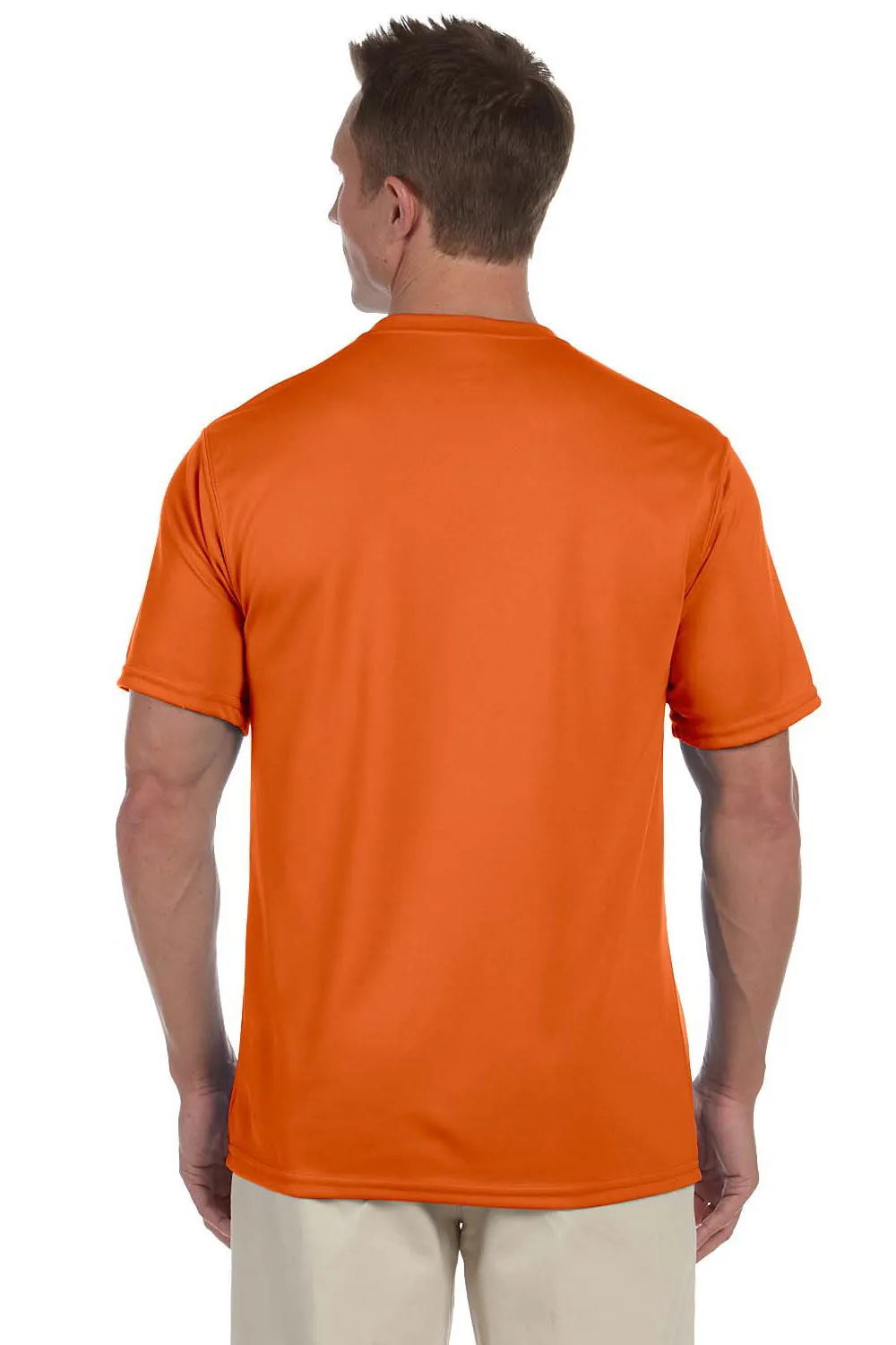 Augusta Sportswear Mens Moisture Wicking Short Sleeve Crewneck T-Shirt - Orange