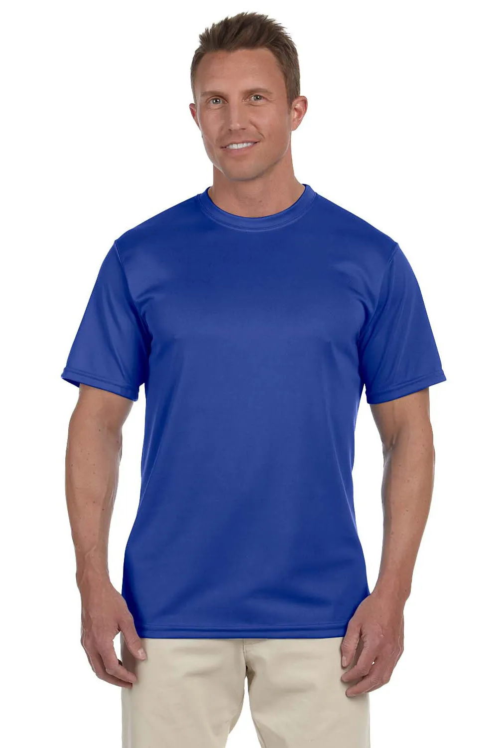 Augusta Sportswear Mens Moisture Wicking Short Sleeve Crewneck T-Shirt - Royal Blue