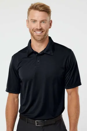Augusta Sportswear Mens Vital Moisture Wicking Short Sleeve Polo Shirt - Black