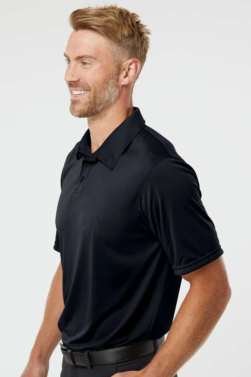 Augusta Sportswear Mens Vital Moisture Wicking Short Sleeve Polo Shirt - Black