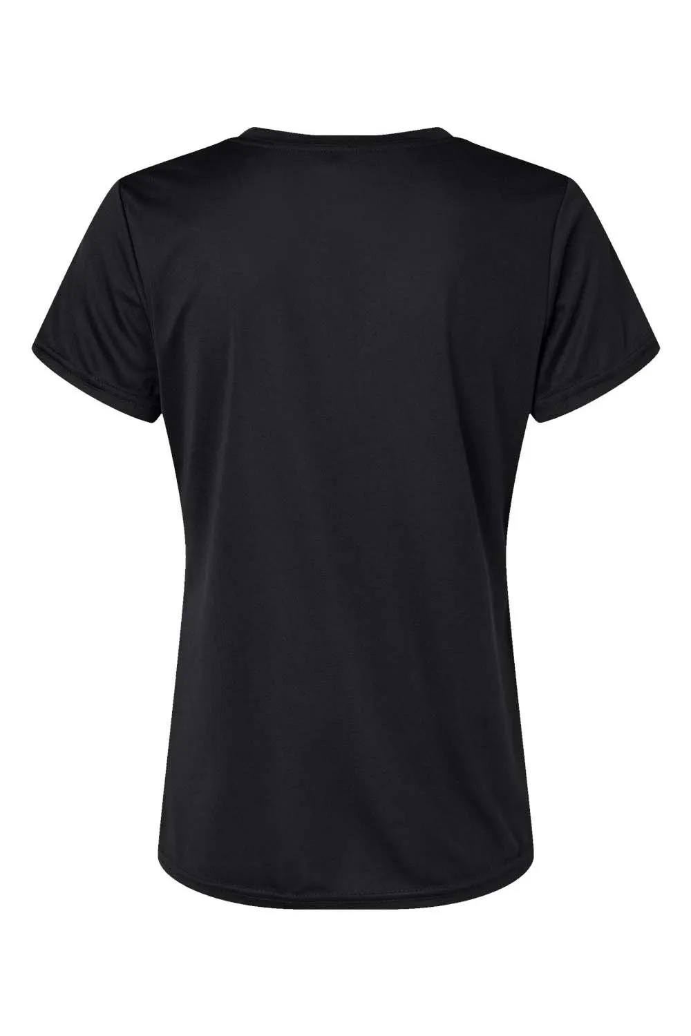Augusta Sportswear Womens Moisture Wicking Short Sleeve V-Neck T-Shirt - Black
