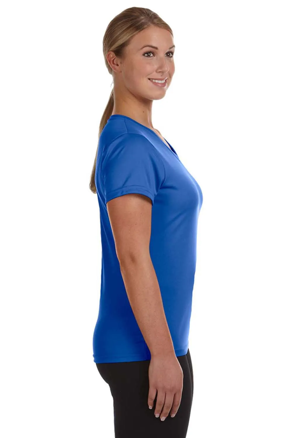 Augusta Sportswear Womens Moisture Wicking Short Sleeve V-Neck T-Shirt - Royal Blue