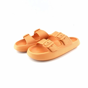 Birdsoles - Blackbird Sandals - Orange Birdsoles barefoot shoes with natural toe spread