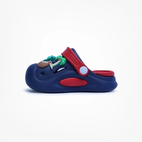 Birdsoles -  Little Hops Clogs - Blue Birdsoles barefoot shoes with natural toe spread