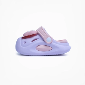 Birdsoles - Little Hops Clogs - Purple Birdsoles barefoot shoes with natural toe spread