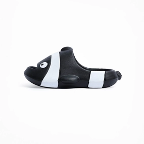 Birdsoles - Nemo Slides - Black Birdsoles barefoot shoes with natural toe spread