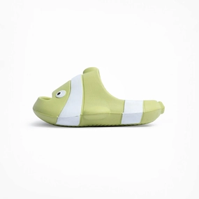 Birdsoles - Nemo Slides - Green Birdsoles barefoot shoes with natural toe spread