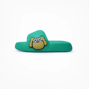 Birdsoles -  Nocturnal Nest Slides - Green Birdsoles barefoot shoes with natural toe spread