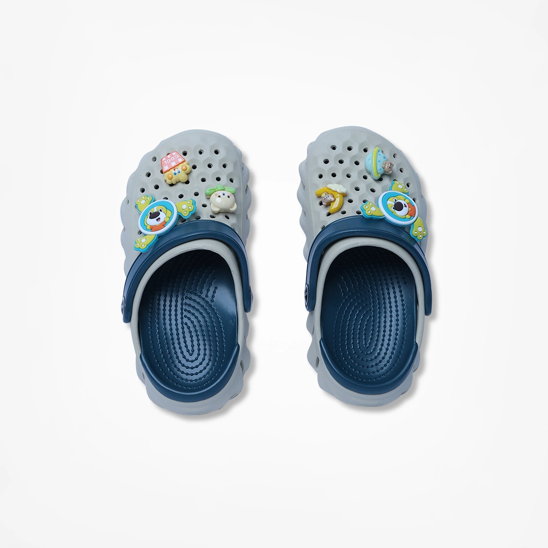 Birdsoles -  Wave Riders Clogs - Grey Birdsoles to Born