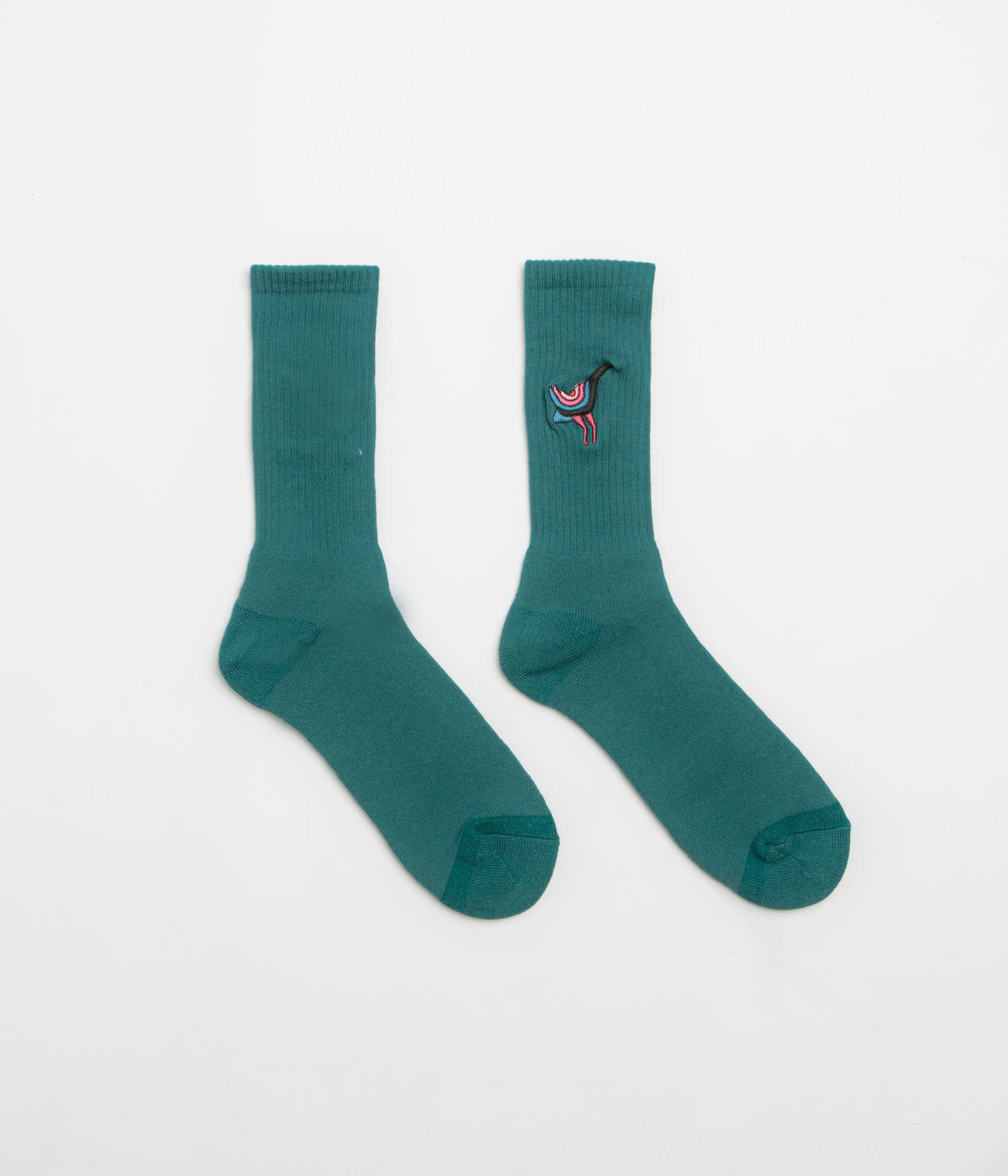 by Parra Angry Duck Crew Socks - Pine Green Parra Clothing