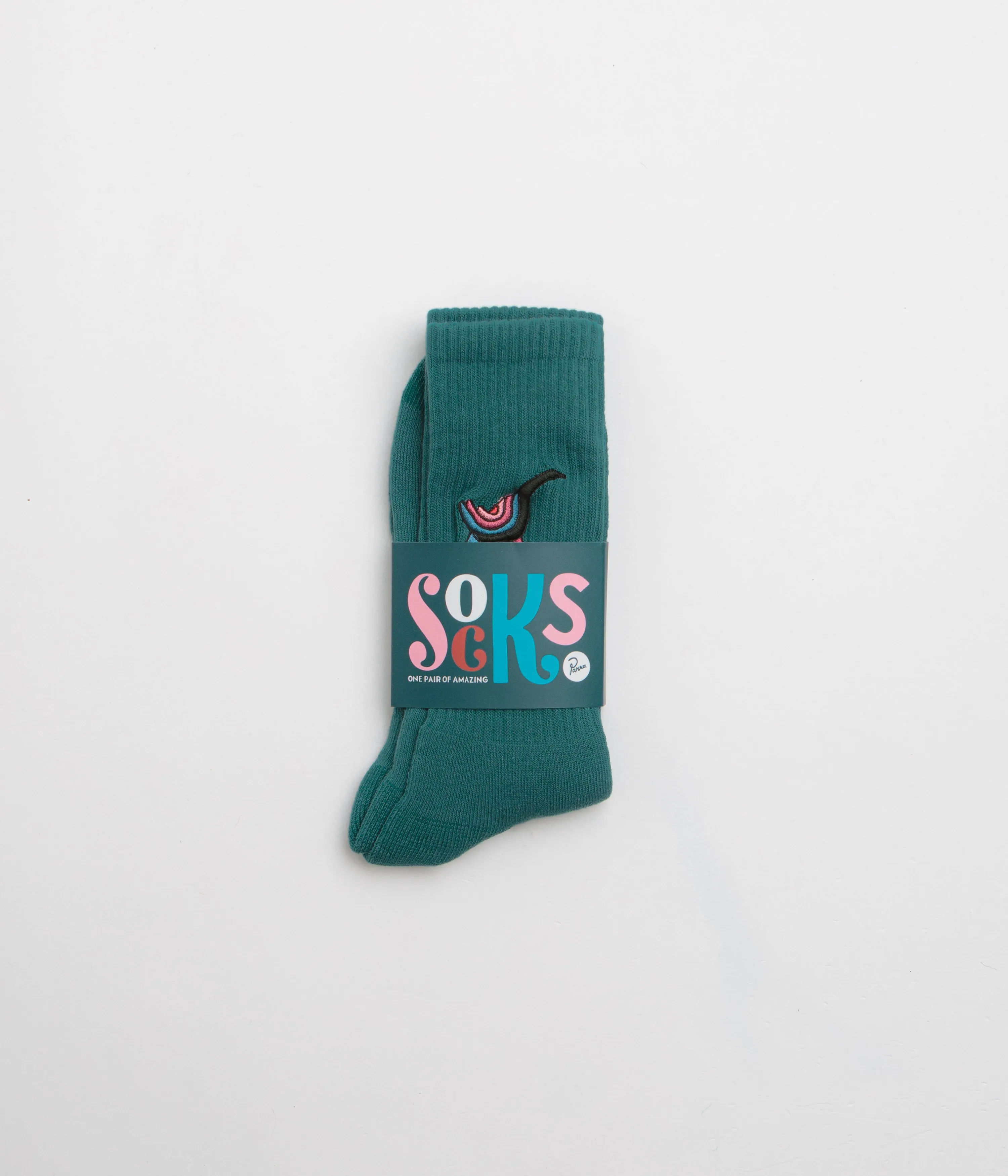 by Parra Angry Duck Crew Socks - Pine Green Parra Clothing