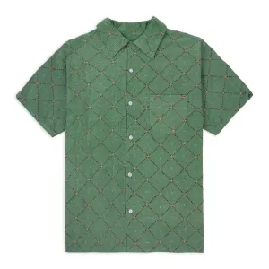 Clothing Burrows And Hare Kantha Short Sleeve Shirt - Green