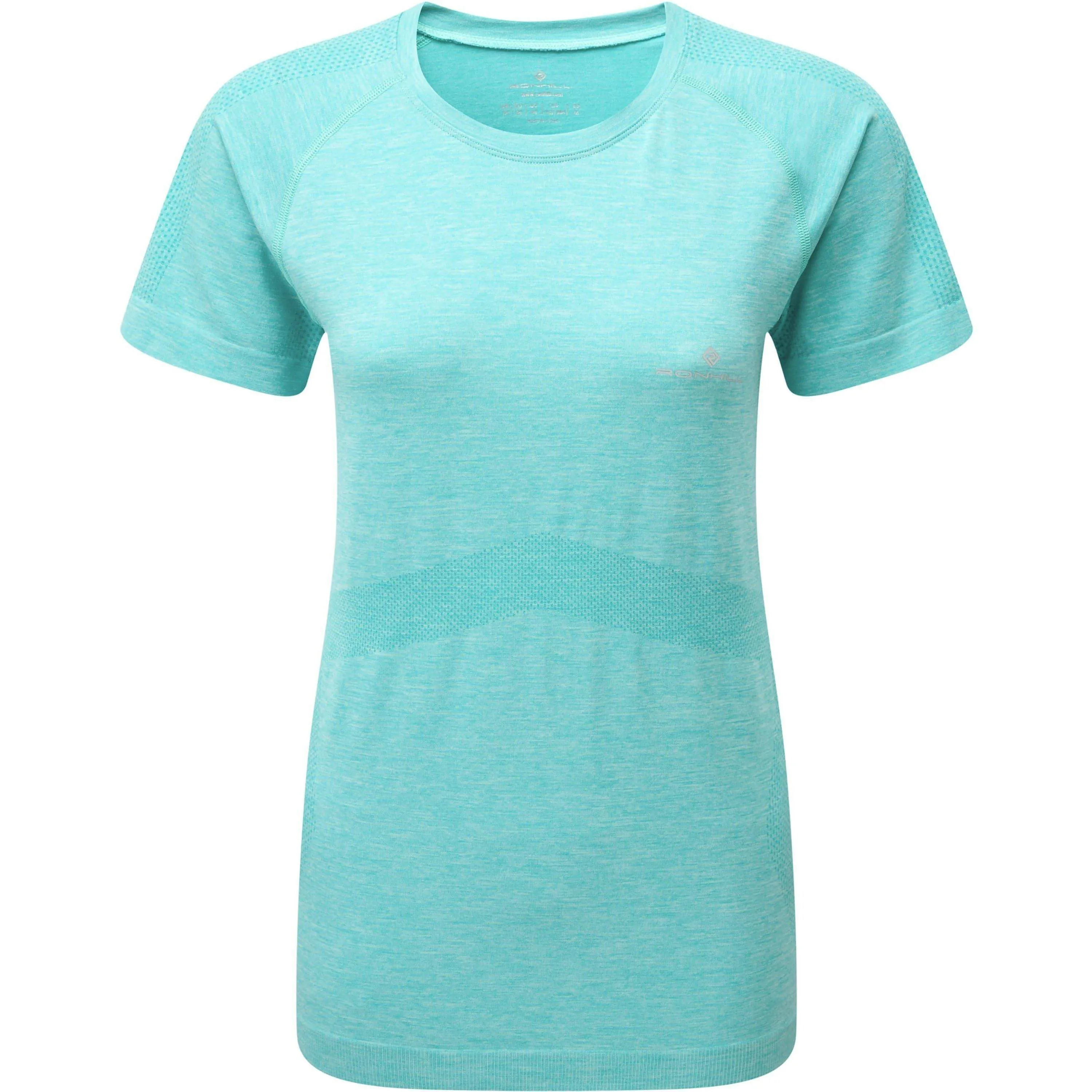 Clothing Ronhill  Women Ronhill Infinity Marathon Short Sleeve Womens Running Top - Blue