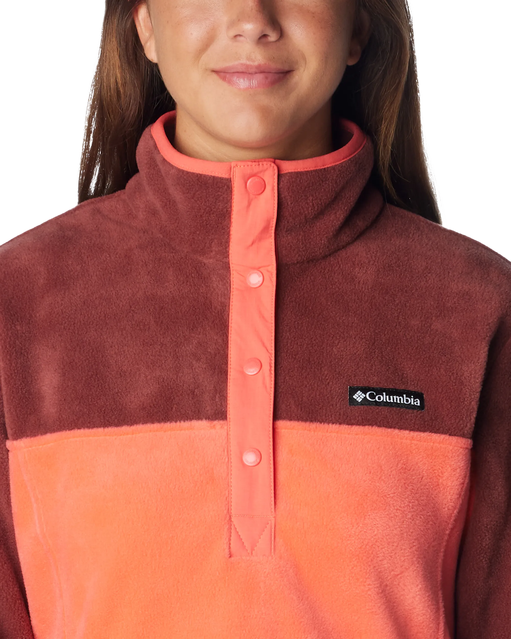 Columbia Clothing Benton Springs Half Snap Pullover Fleece Jacket in Juicy & Spice