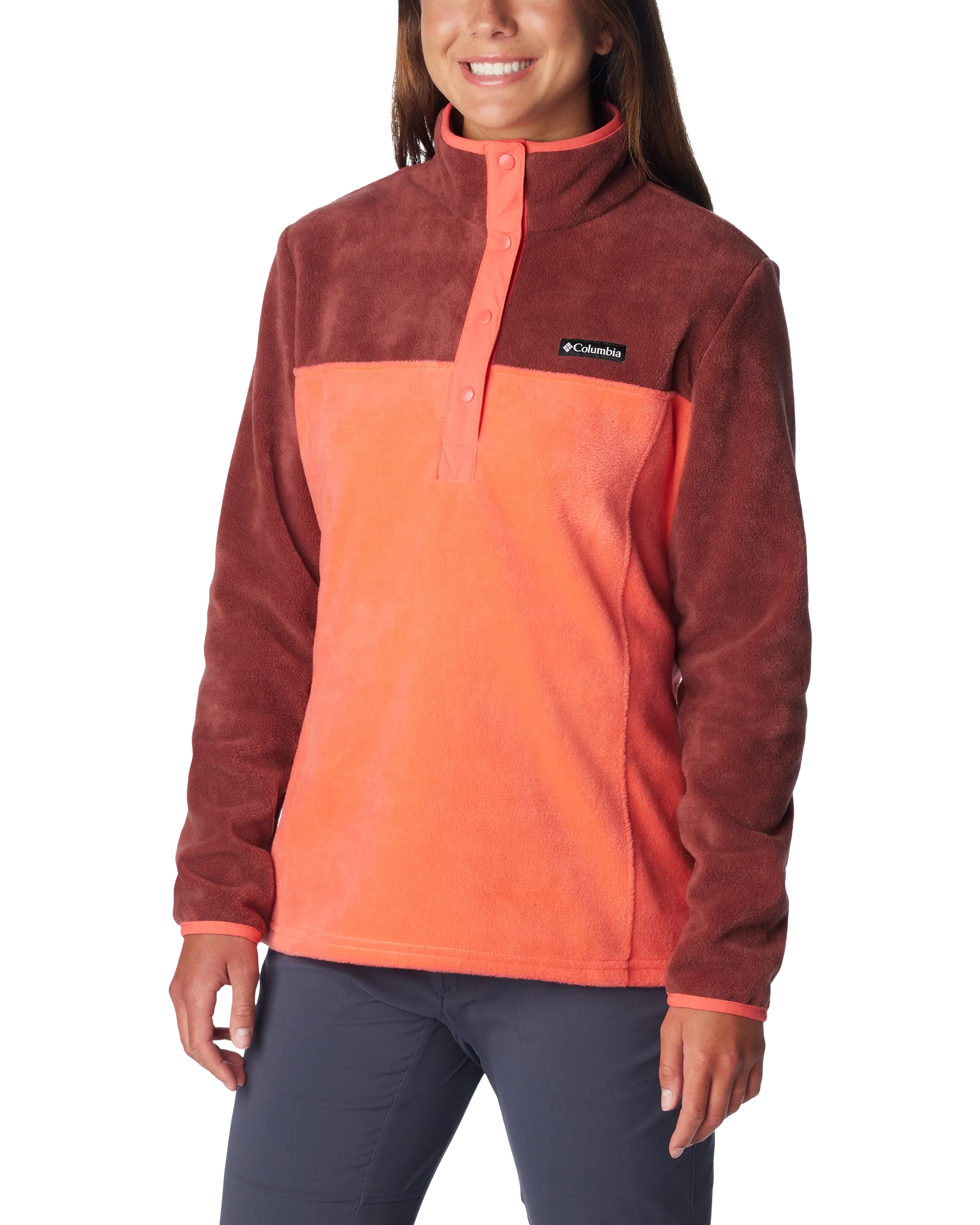 Columbia Clothing Benton Springs Half Snap Pullover Fleece Jacket in Juicy & Spice