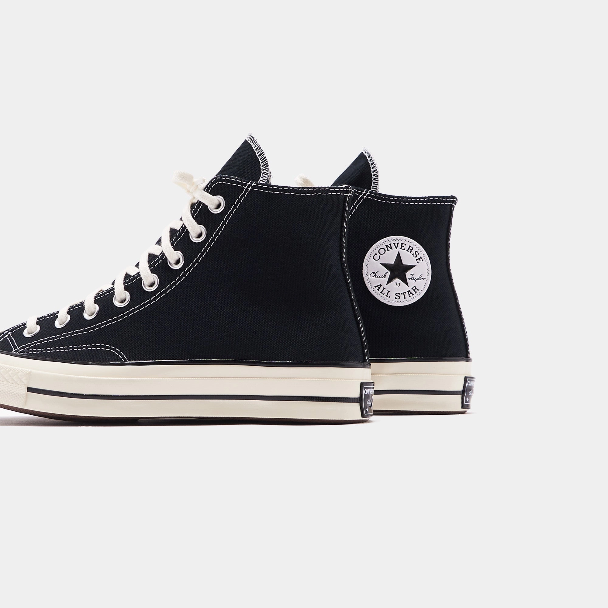 Converse Chuck Taylor '70 High - Black / Egret Heritage style lace-ups