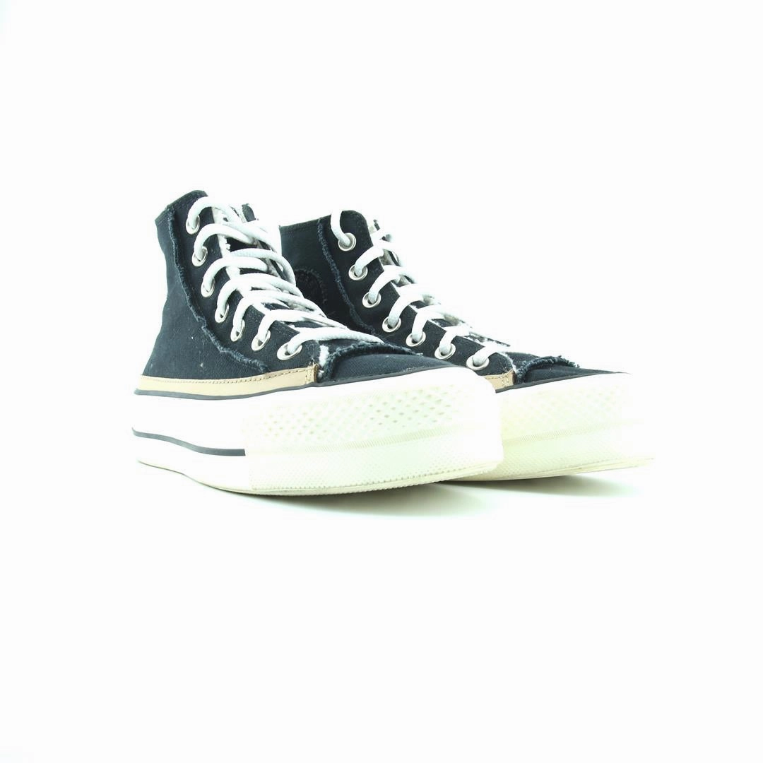 CONVERSE CHUCK TAYLOR ALL STAR LIFT PLATFORM RAW EDGE HIGH retro Converse shoe angles