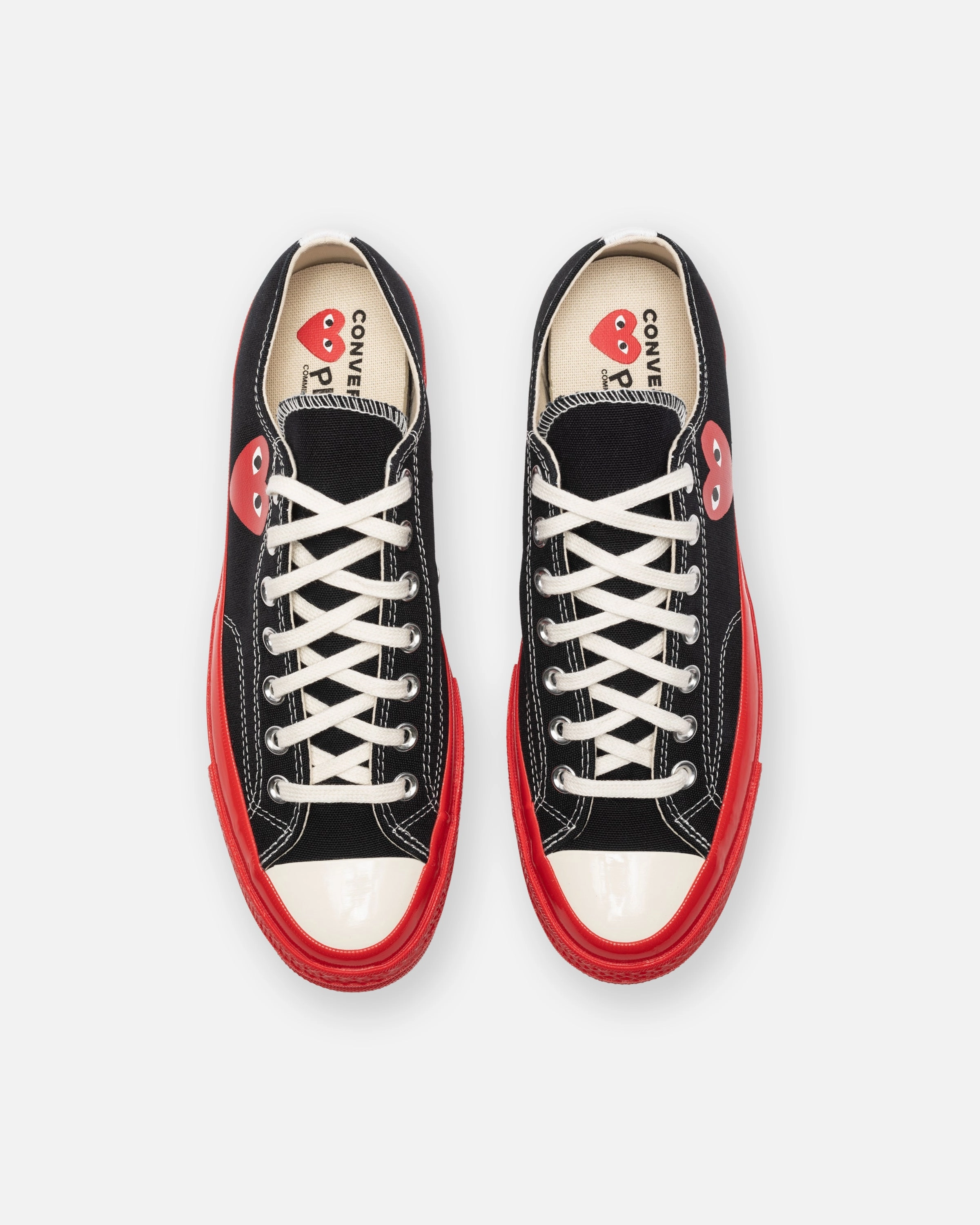 CONVERSE X CDG RED SOLE CHUCK 70 LOW Womens vintage sneakers