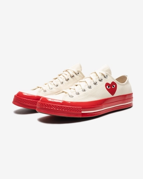 CONVERSE X CDG RED SOLE CHUCK 70 LOW Classic Chuck sneakers