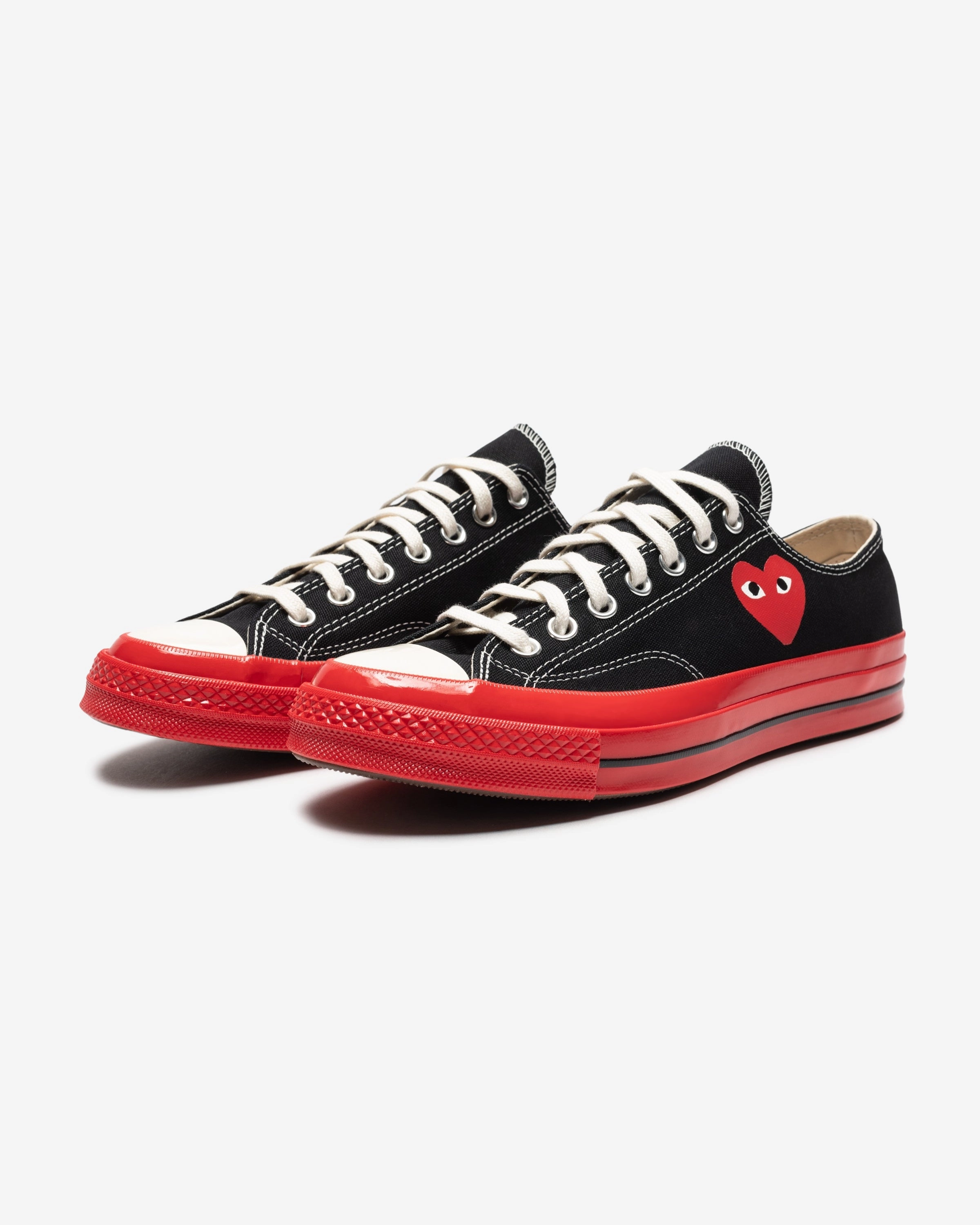 CONVERSE X CDG RED SOLE CHUCK 70 LOW Womens vintage sneakers