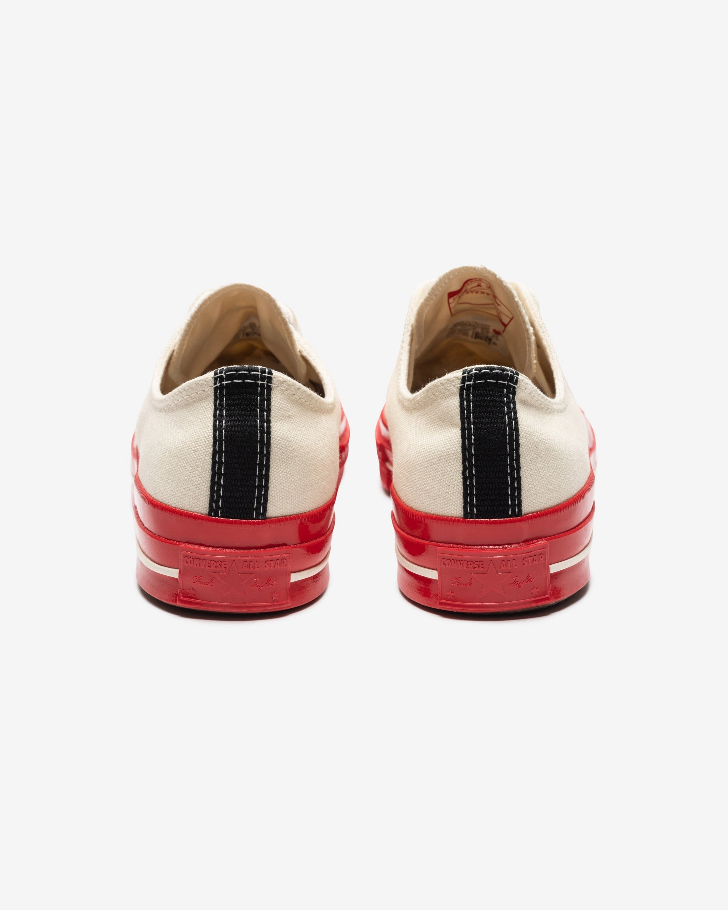 CONVERSE X CDG RED SOLE CHUCK 70 LOW Womens vintage sneakers