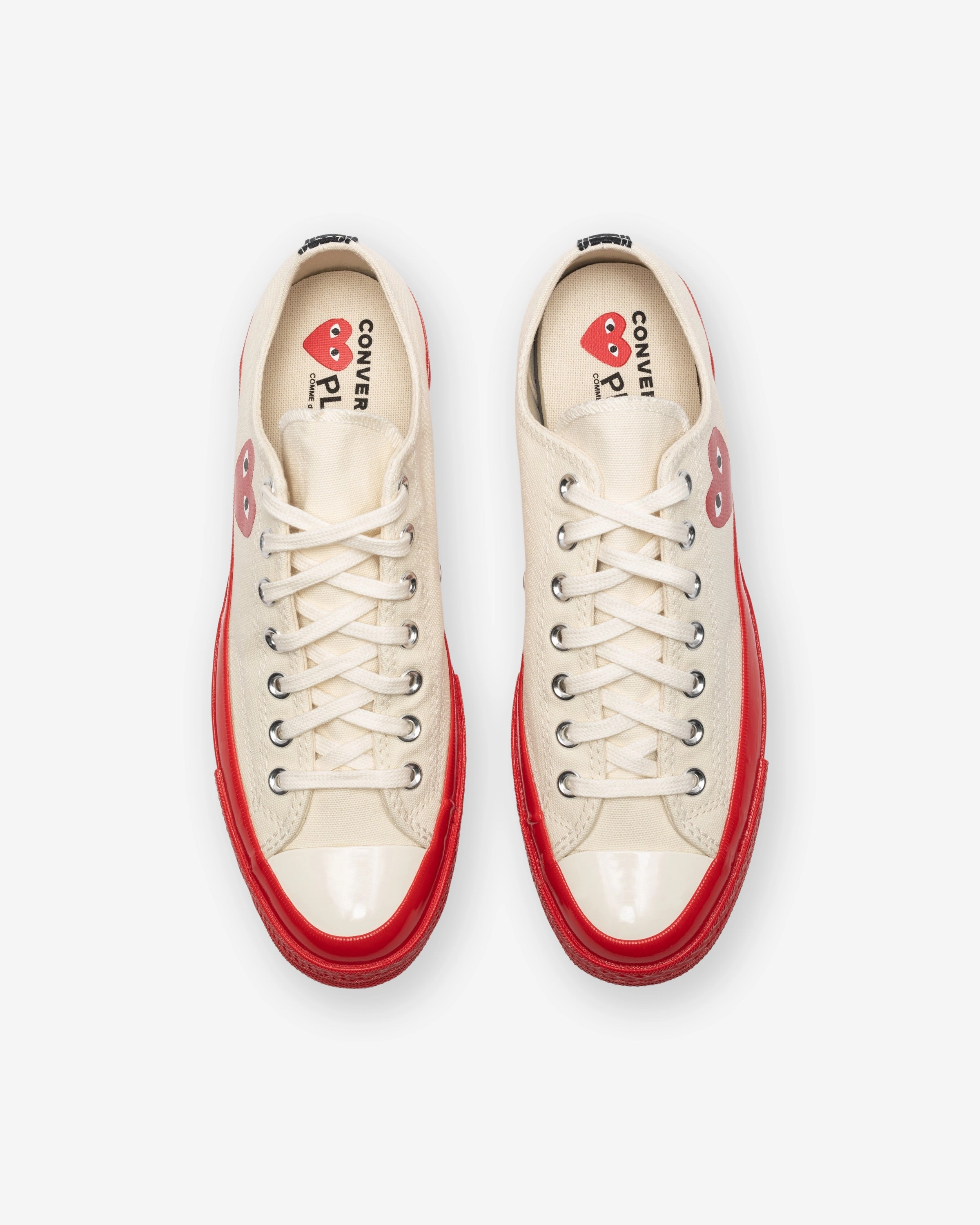 CONVERSE X CDG RED SOLE CHUCK 70 LOW Womens vintage sneakers
