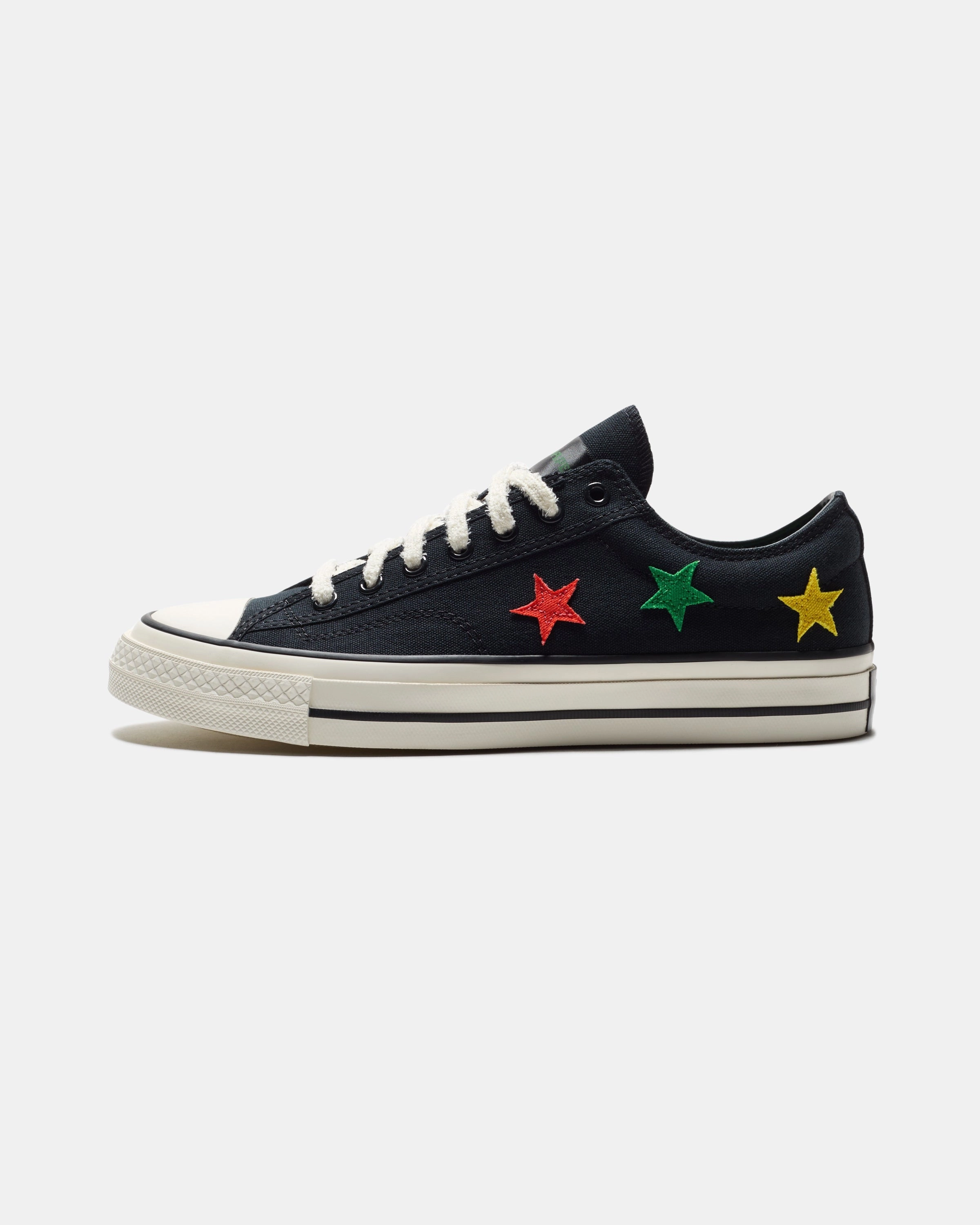 CONVERSE X DAILY PAPER STAR PLAYER 76 OX - BLACK Womens vintage sneakers