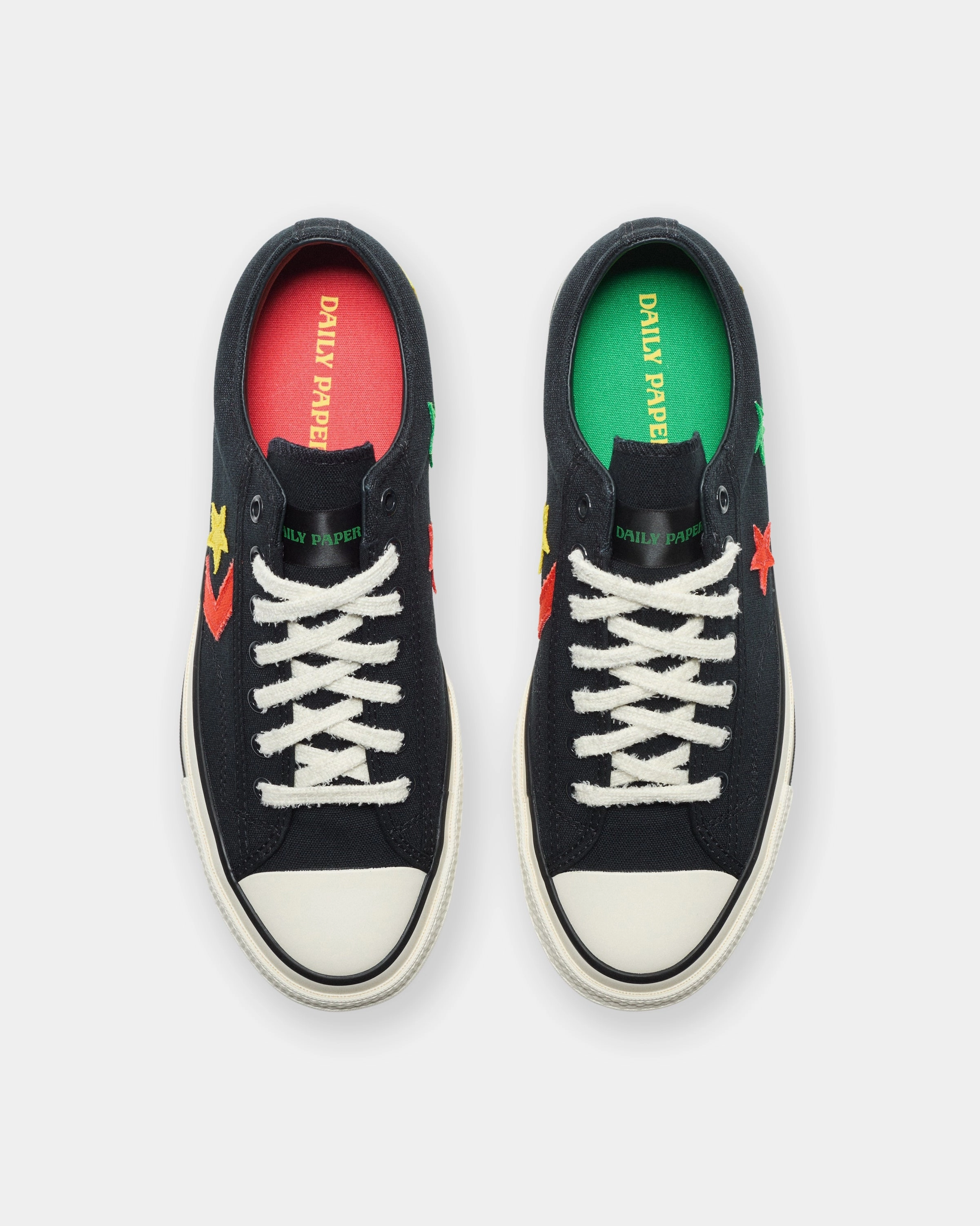 CONVERSE X DAILY PAPER STAR PLAYER 76 OX - BLACK Womens vintage sneakers
